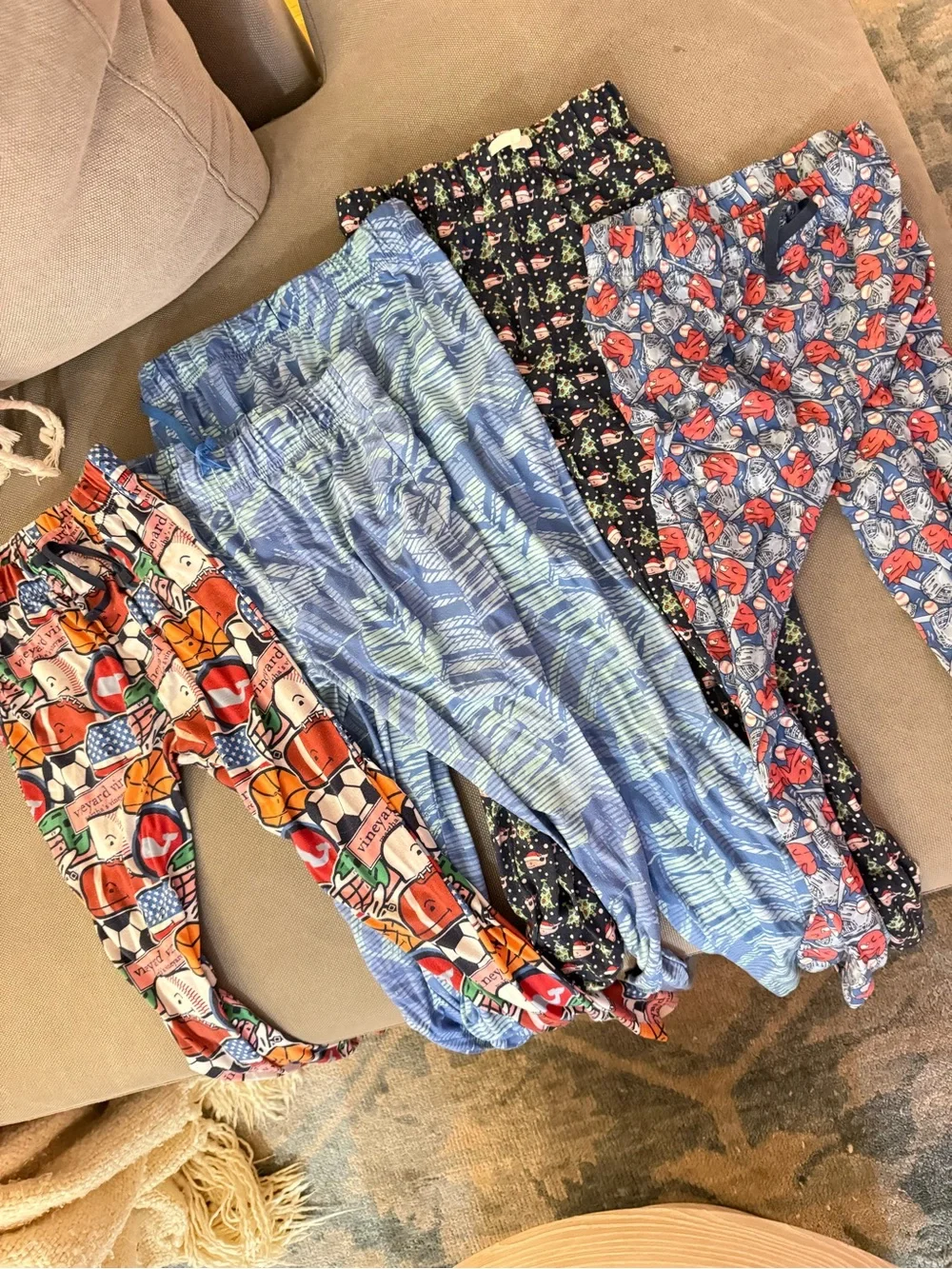 Five pairs boys S (8-10) Vineyard Vines pajama pants